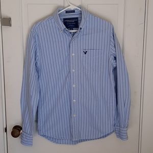 American Eagle striped button down shirt. Men's S